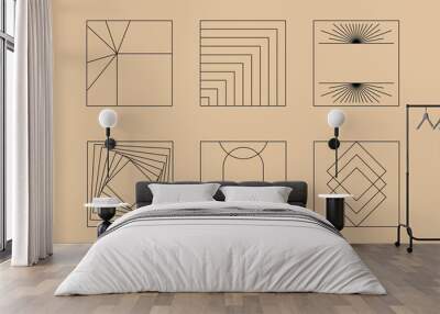 Vector set of design elements and shapes for abstract backgrounds and modern art - Wall mural