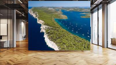 Cliffs in National park Telascica, Adriatic sea, Croatia Wall mural