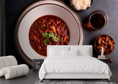 Capture the essence of Rajma in a mouthwatering food photography shot Wall mural