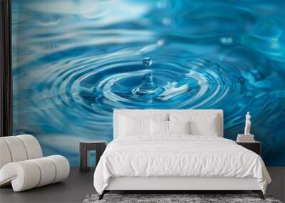 Blue mint water with smooth ripple effects Wall mural