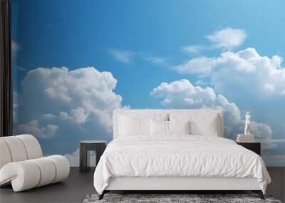 White clouds, beautiful sky for background Wall mural