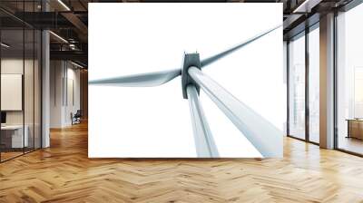 Wind turbine blades, Isolated on a transparent background. Wall mural