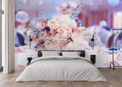 wedding decorations with flowers Wall mural