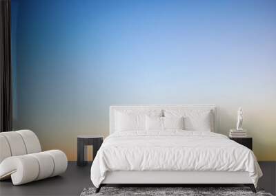 Blurred blue sky at sunset, graphient background Wall mural