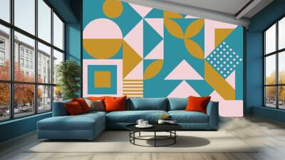 Geometry is a minimalist artwork poster with a simple shape. Scandinavian style design. Bright modern style. You can use it for your own design. Wall mural