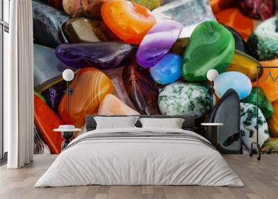 collection of semiprecious natural stones Wall mural