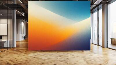 Retro grain noise texture background orange blue white yellow color gradient abstract web banner poster header design Wall mural