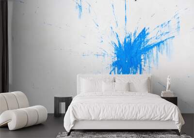 Blue blot on the wall Wall mural