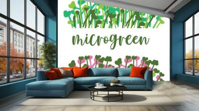 Micro green illustration for your design Wall mural