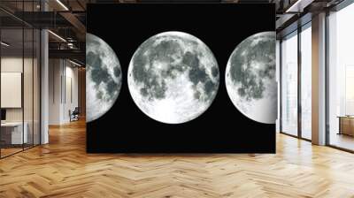 NASA. Cycle of the moon. A circle of the growing moon. Wall mural