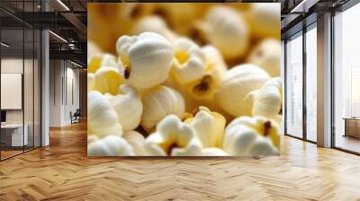 Popcorn background. Banner. View from above. Wall mural