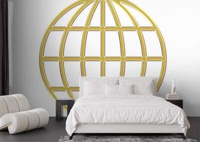 globe en or logo Wall mural