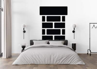 chimney icon vector brick chimney  Wall mural