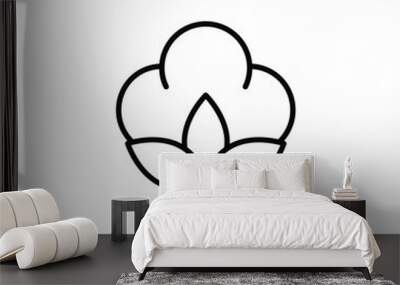 cotton icon vector 100% cotton fabric icon Wall mural