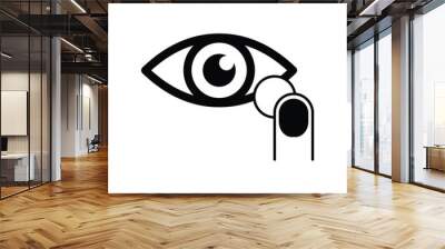 eye lens icon - vector Wall mural