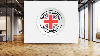 made in Great Britain vector stamp. bagge with Great Britain flag	
 Wall mural