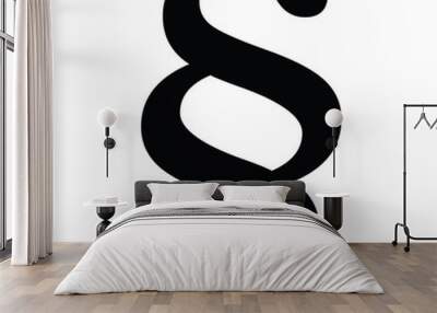 paragraph - black vector icon Wall mural