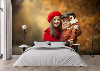 Autumn kids Wall mural