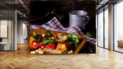 Salad of roasted vegetables Wall mural