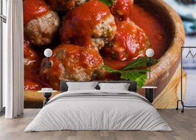 Traditional spicy meatballs Wall mural