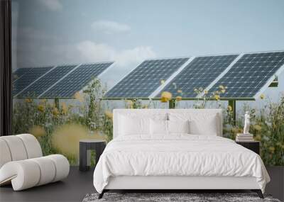 solar panels, alternative power sources, green electricity of the future Wall mural