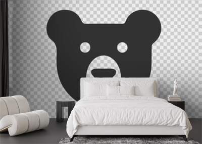 Teddy bear face vector icon eps 10. Simple isolated logo symbol Wall mural