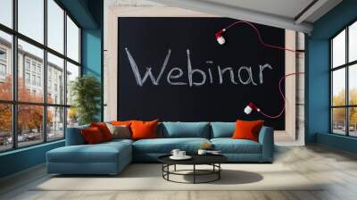 Webinar banner. Webinar concept. Digital marketing. E-business opportunities Wall mural