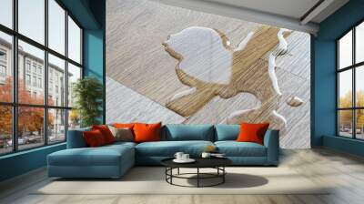 laminate and water. wooden floors are impervious to moisture. Wall mural