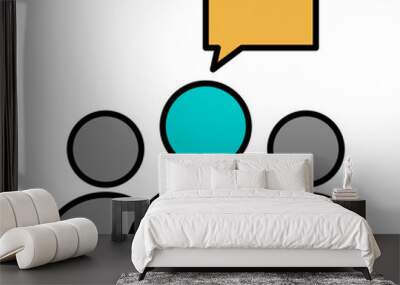 Group icon Wall mural