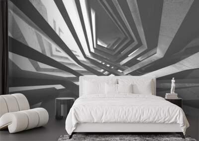 Abstract geometric concrete architecture background Wall mural