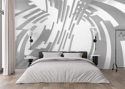 Abstract Modern White Architecture Background Wall mural