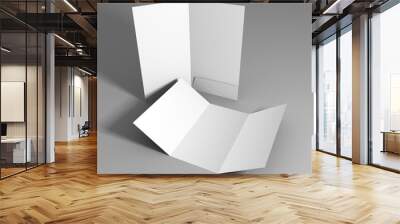 Blank white folder brochure template mockup Wall mural