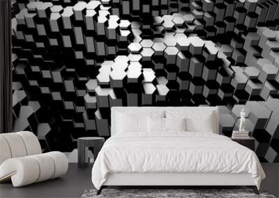 Chrome Metallic Glossy Futuristic Background Wall mural