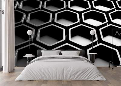 Chrome Metallic Glossy Futuristic Background Wall mural