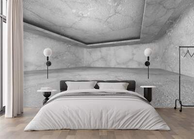 Dark concrete empty room interior. Modern urban architecture bac Wall mural