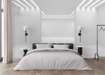 Futuristic White Architecture Design Background Wall mural