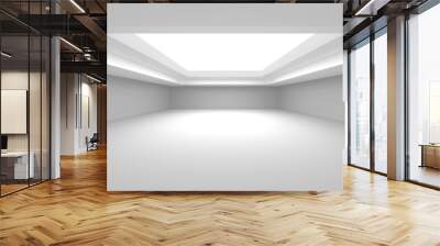 Futuristic White Architecture Design Background Wall mural