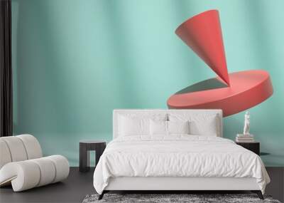 Geometric shapes in impossible balance Wall mural