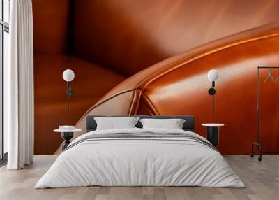 home interior design element close up detail of button leather sofa texture Wall mural