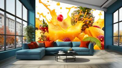 Cool Down This Summer with Refreshing Tropical Fruit Juice
 Wall mural