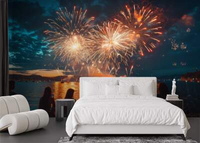 4th of July fireworks Wall mural