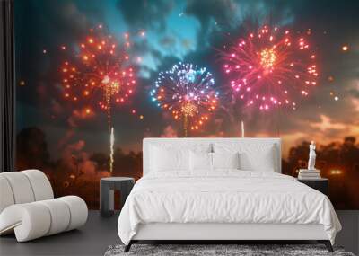 4th of July fireworks Wall mural