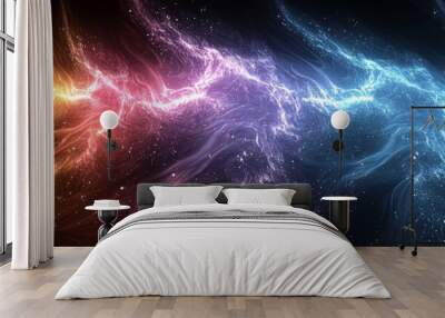 Abstract glowing energy stream in space. Wall mural