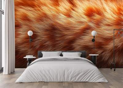 Close-up of soft orange and brown fur. Wall mural