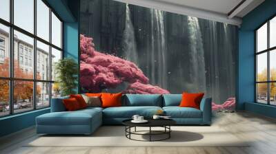 カラフルな春の色の水彩テクスチャ背景 Wall mural