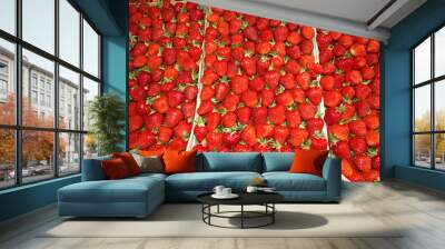 strawberries on the market Wall mural