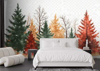 autumn fall season forest woods nature trees Wall mural