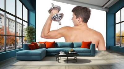 Guy with dumbbell Wall mural