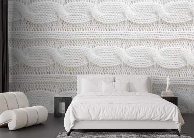 White wool sweater background Wall mural