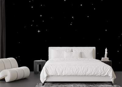 Glowing Stars Stock Image In Black Background Wall mural